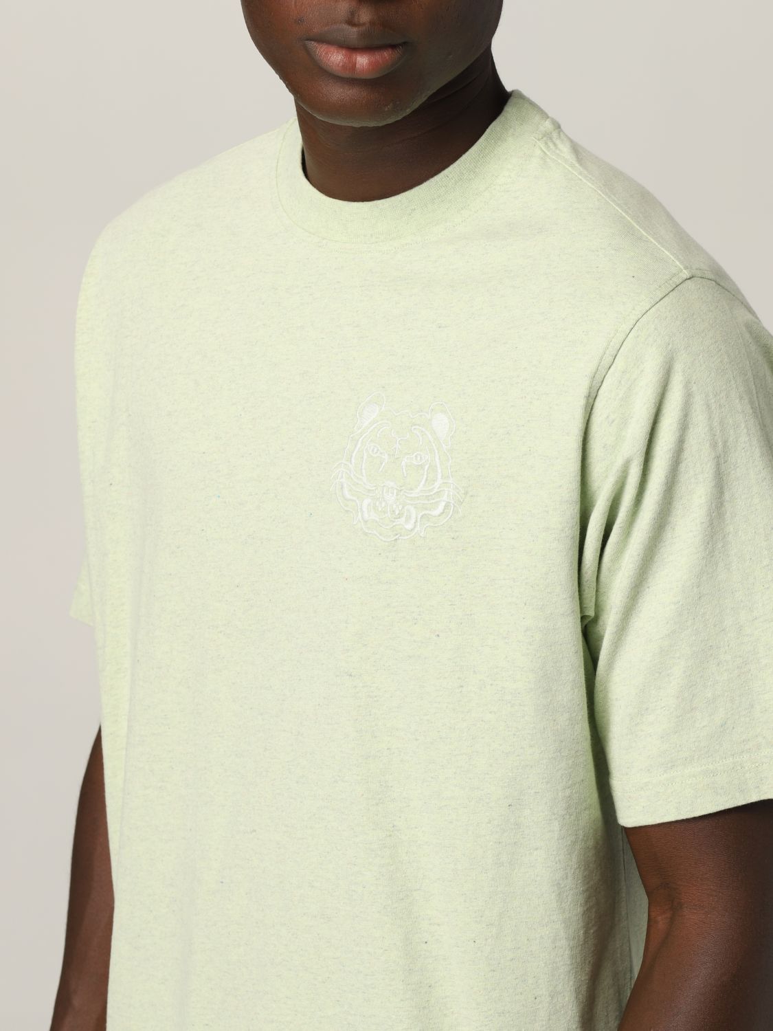 T-shirt Kenzo: T-shirt Kenzo con tigre ricamata verde 4