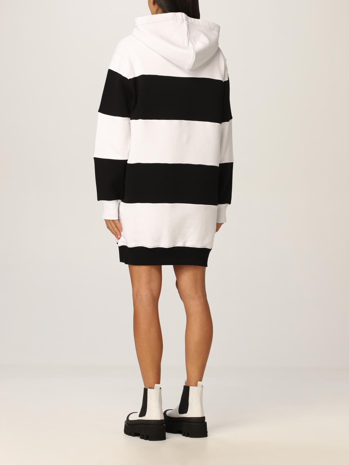 striped sweatshirt dress