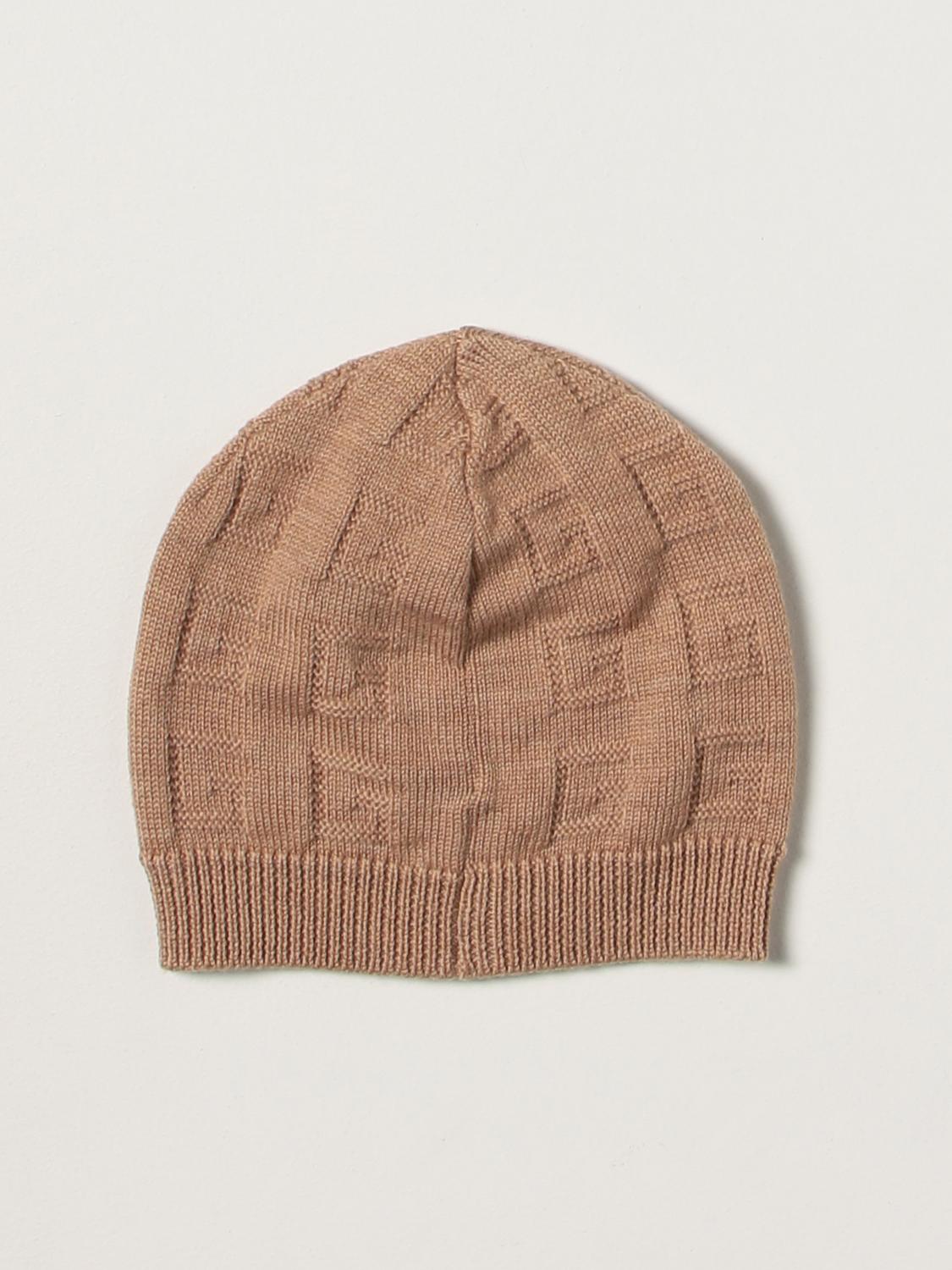 GUCCI: Cappello a berretto in lana - Cammello | Cappello Bimba Gucci 660687  4K206 GIGLIO.COM