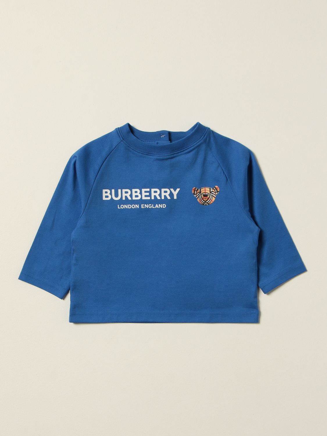 forværres Reduktion stærk BURBERRY: cotton T-shirt with Thomas bear | T-Shirt Burberry Kids Blue |  T-Shirt Burberry 8042936 GIGLIO.COM