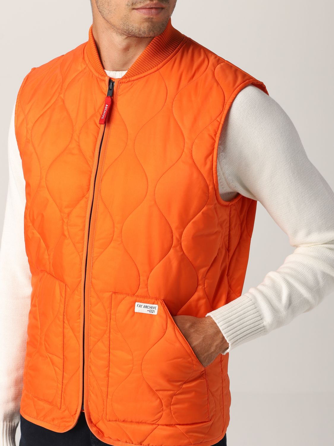 Suit vest Fay: Coat men Fay orange 4