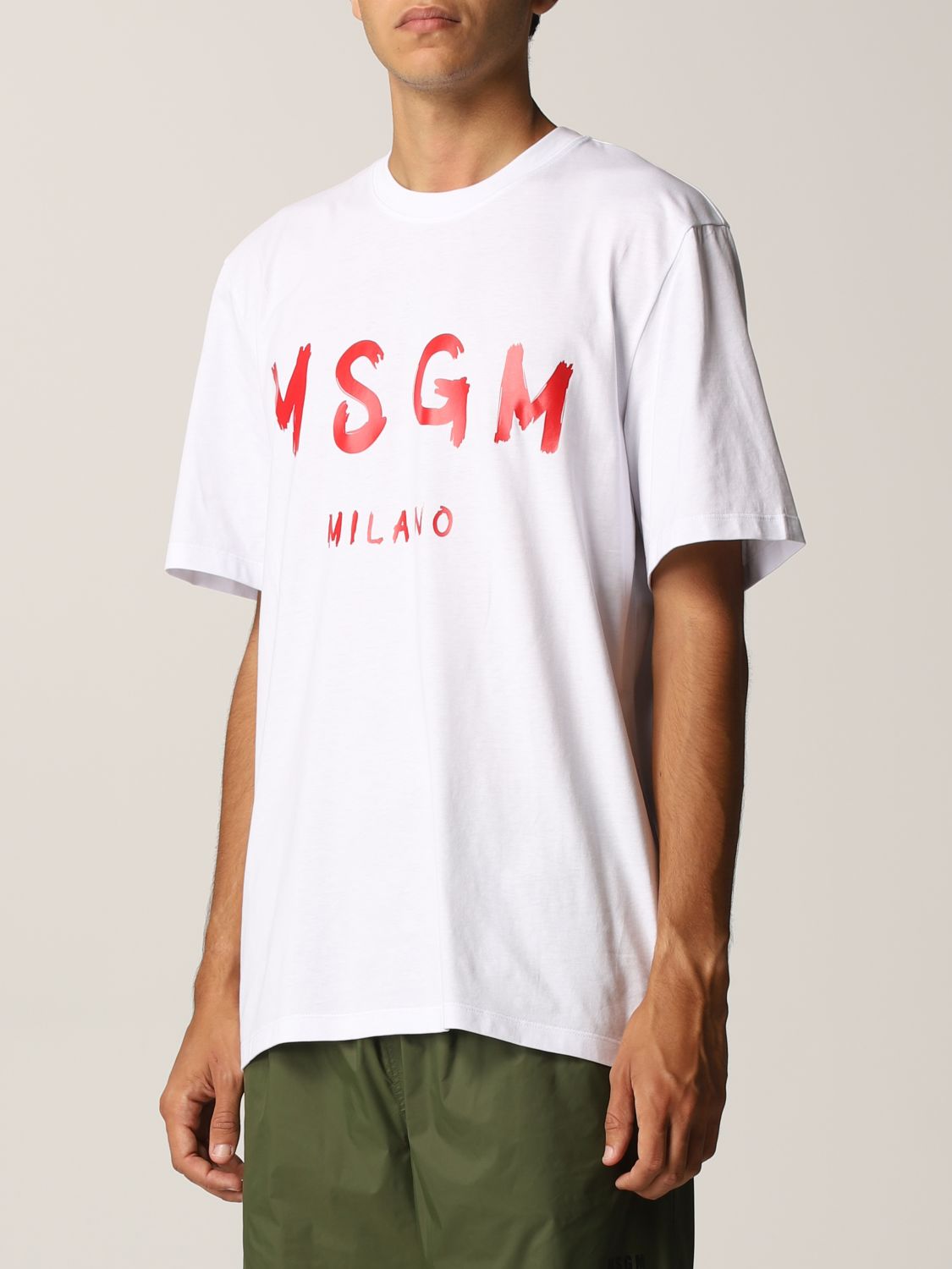 MSGM: T-shirt men - White | T-Shirt Msgm 3140MM510217598 GIGLIO.COM