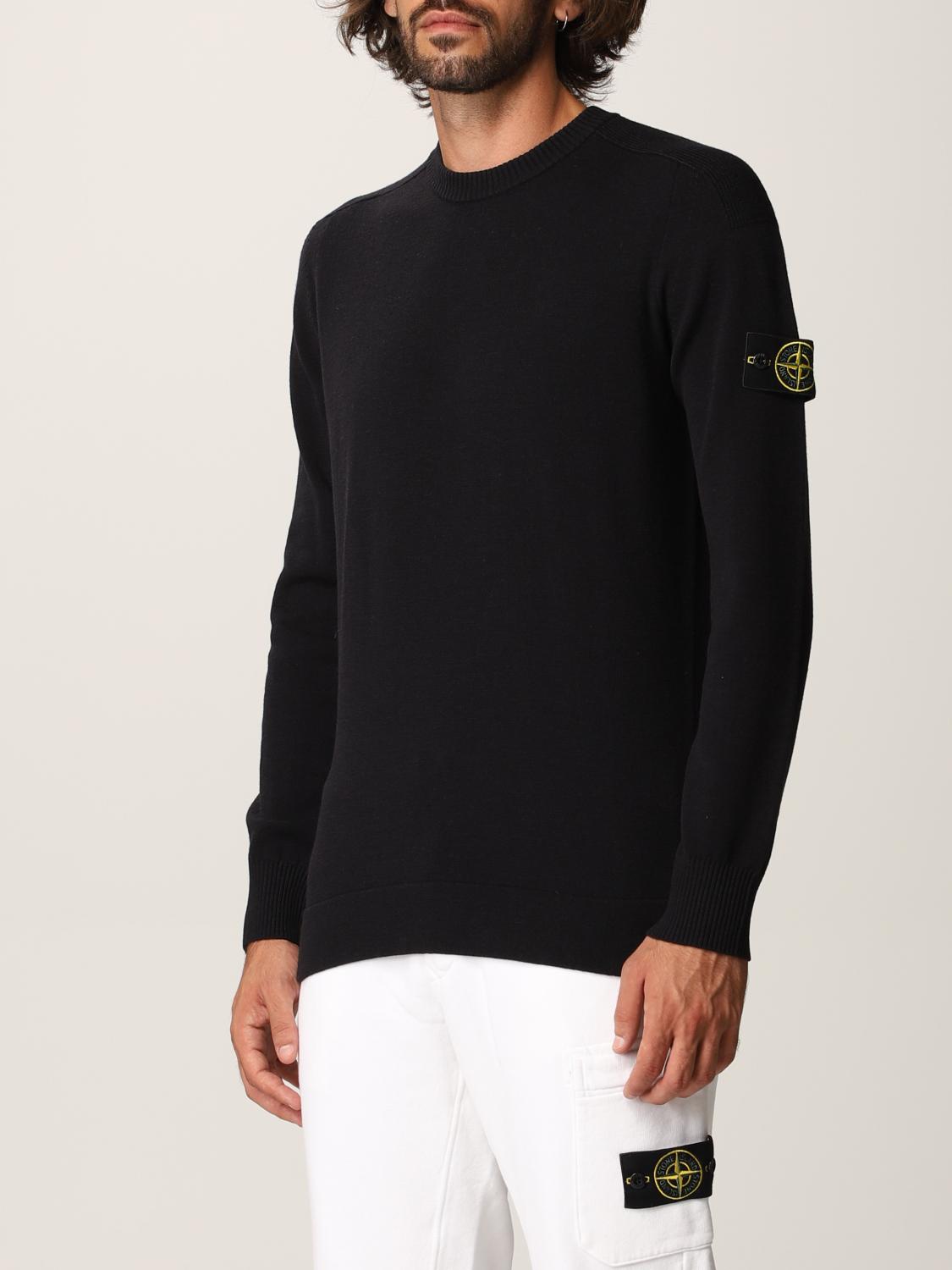 stone island navy jumper mens