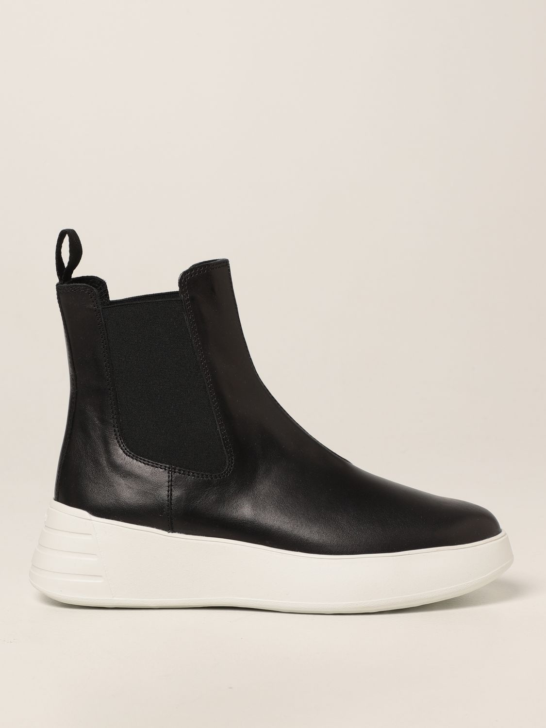 HOGAN: Rebel H562 Chelsea boots in leather - Black | Flat Ankle Boots ...