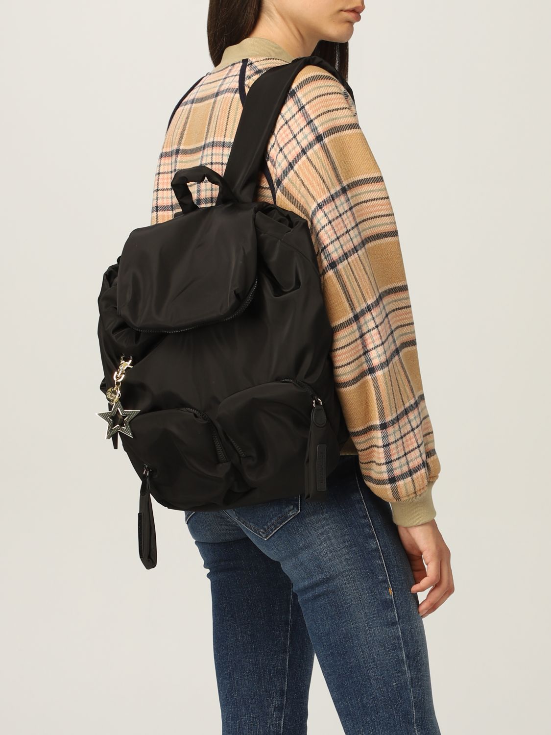 SEE BY CHLOÉ: backpack in technical fabric - Black | Backpack See By ...