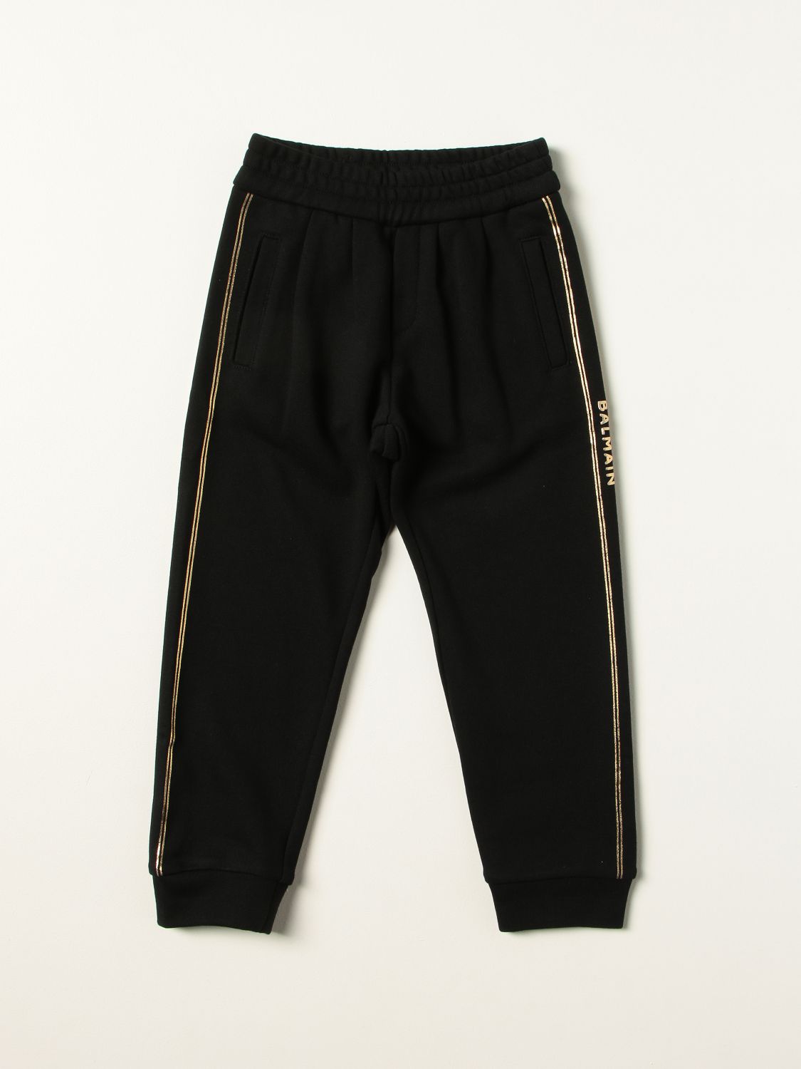 BALMAIN: jogging pants with logo - Fa01 | Balmain pants 6P6797F0015 ...