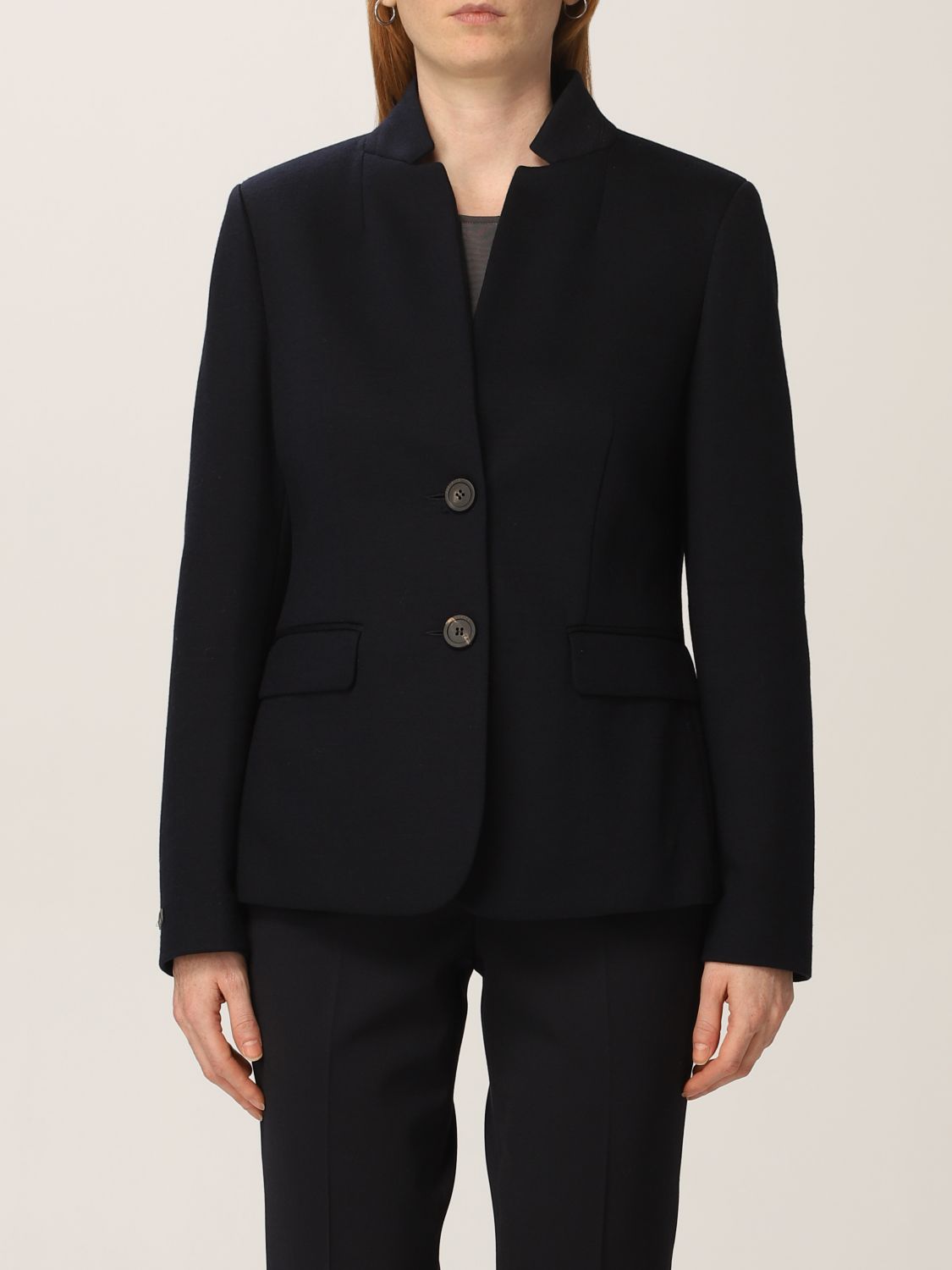 PESERICO: blazer for woman - Blue | Peserico blazer S01277J003166 ...