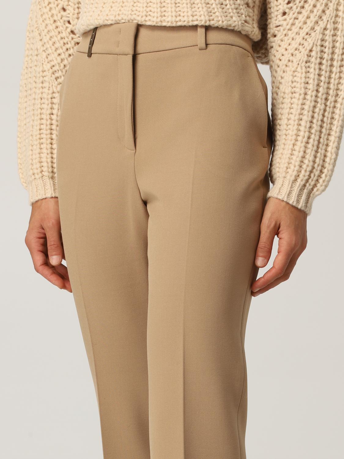 Peserico Outlet: Pantalone donna - Cammello | Pantalone Peserico  P0473501934 GIGLIO.COM