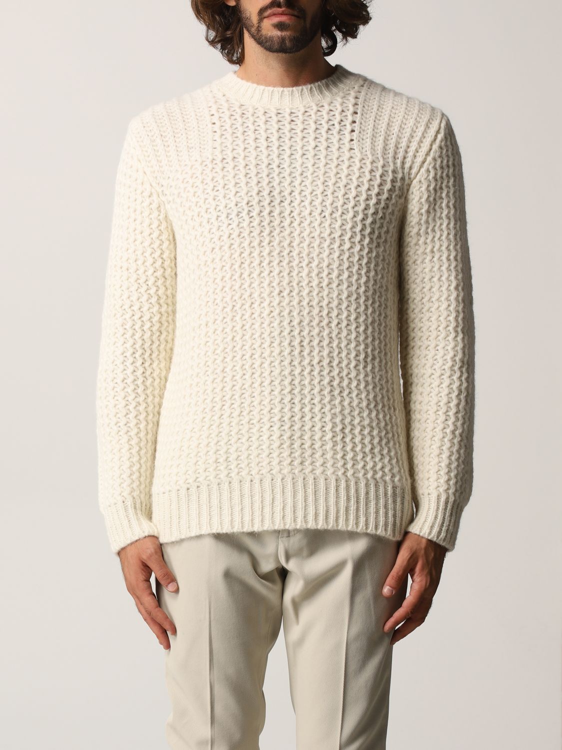 Sweater Roberto Collina: Roberto Collina sweater for man yellow cream 1