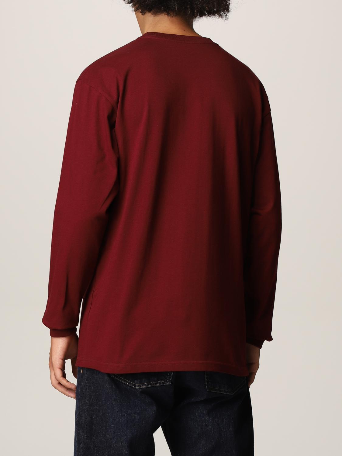 CARHARTT: Camiseta hombre - Granate | Sudadera Carhartt I026392 GIGLIO.COM