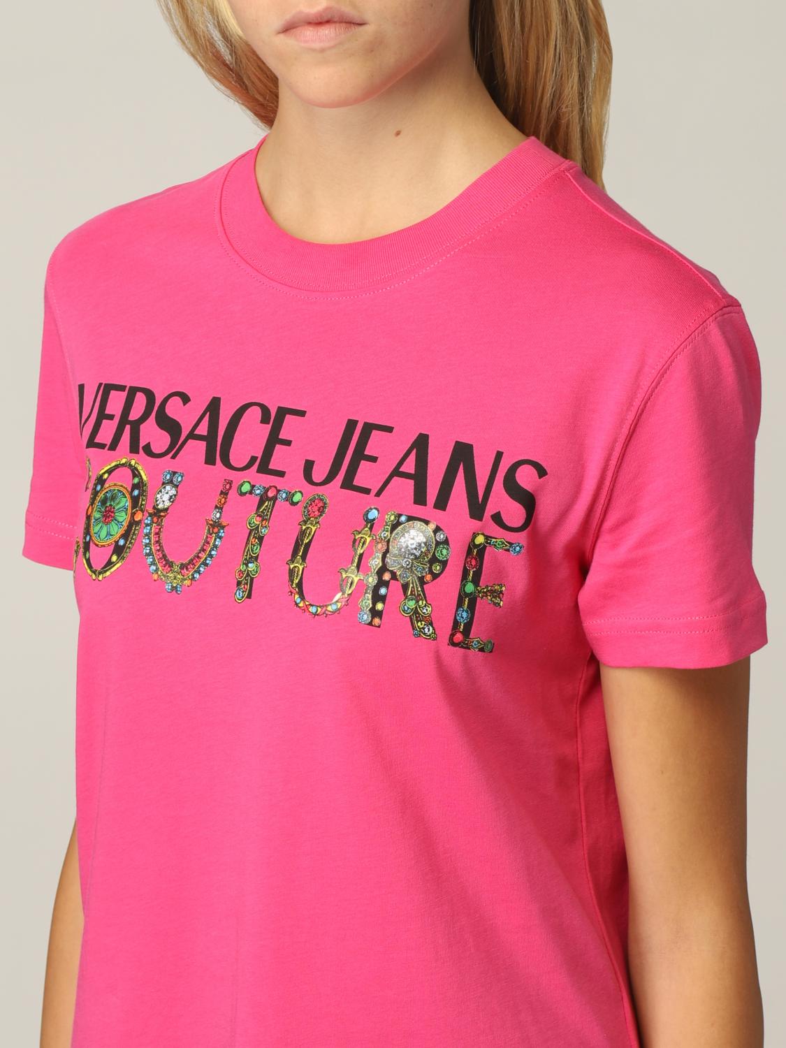 pink versace shirt women's