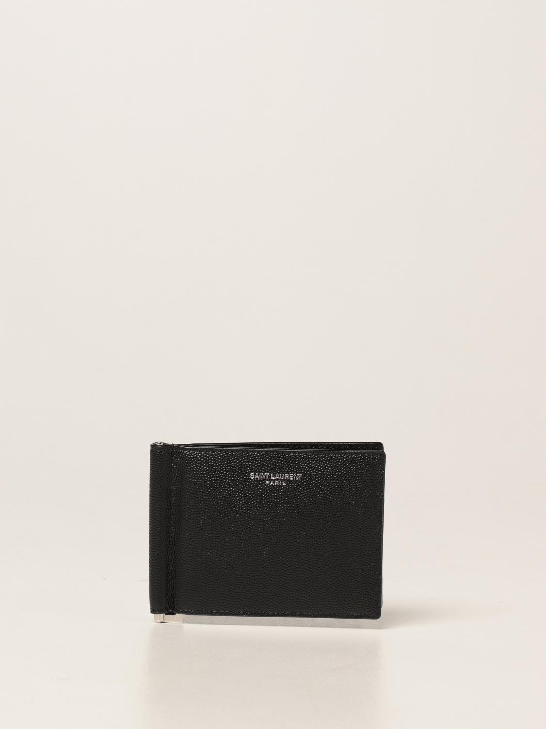 Saint Laurent Black wallet in grained leather