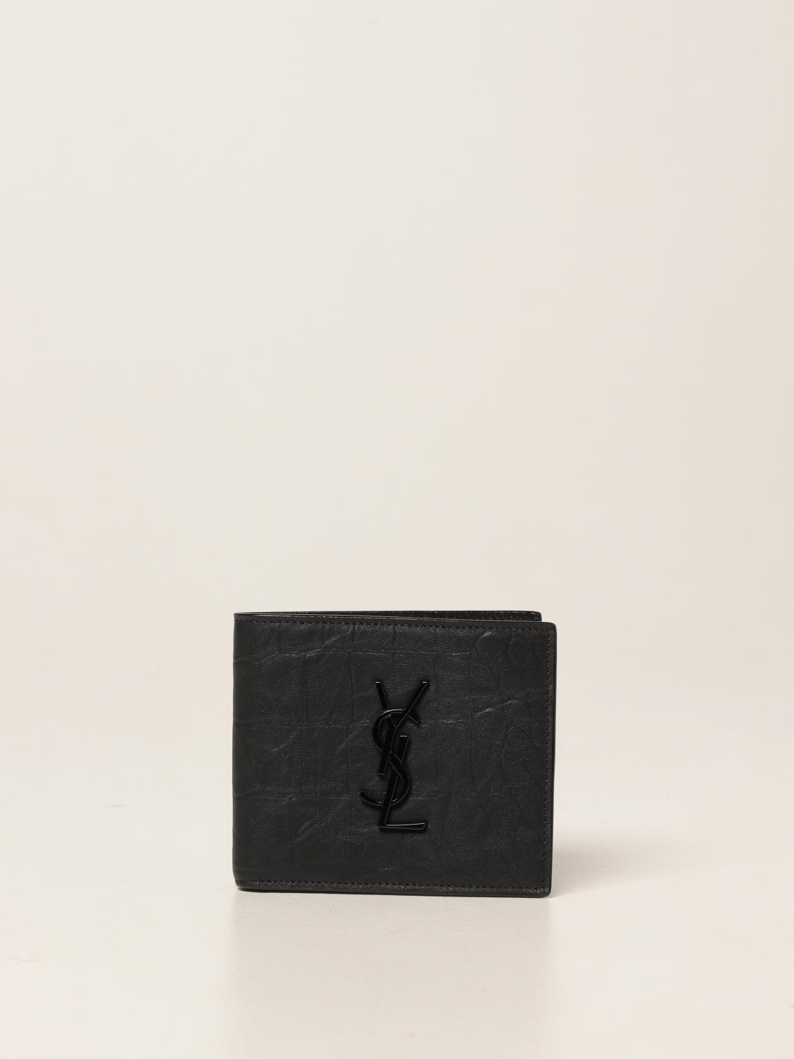 ysl croc wallet