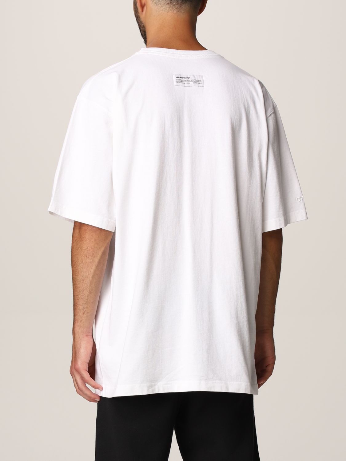 T-shirt Heron Preston: T-shirt Heron Preston in cotone con stampa bianco 3