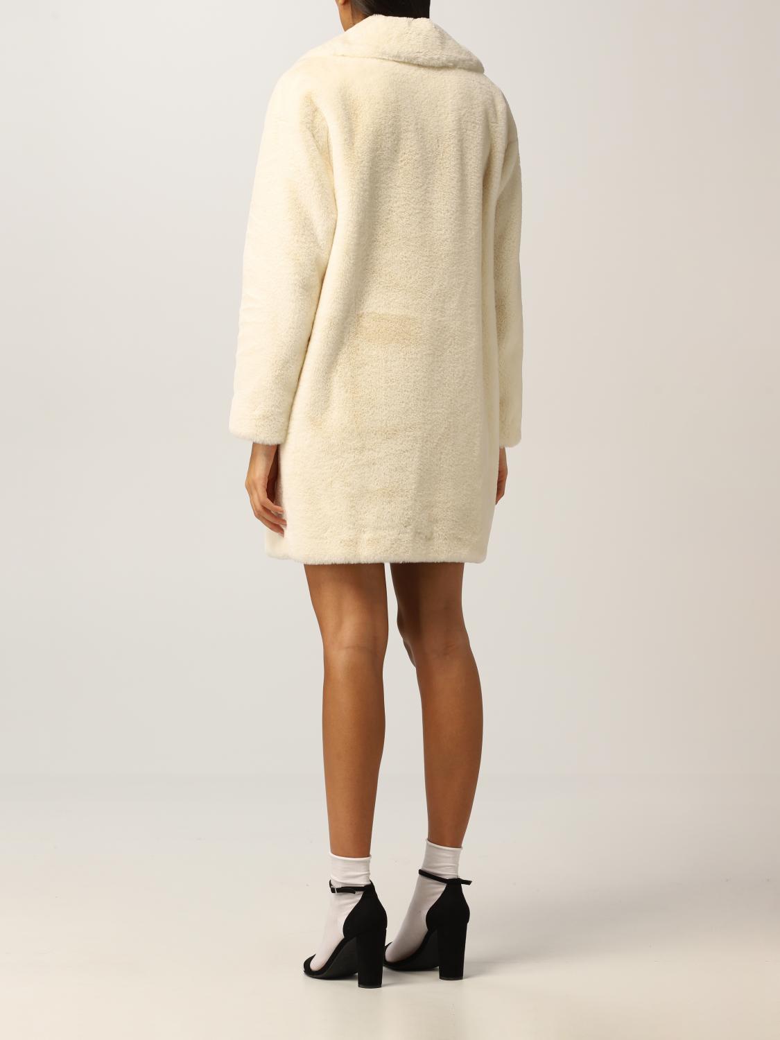 TWINSET: Abrigo mujer Twin Set - Blanco | Abrigos De Piel Real Twinset  212TP2230 GIGLIO.COM