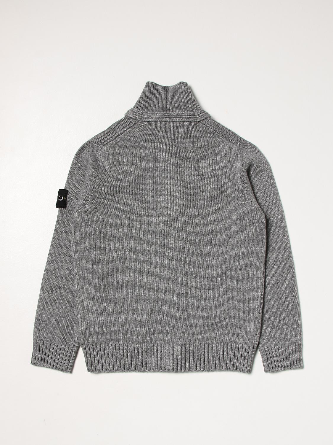 grey stone island junior jumper
