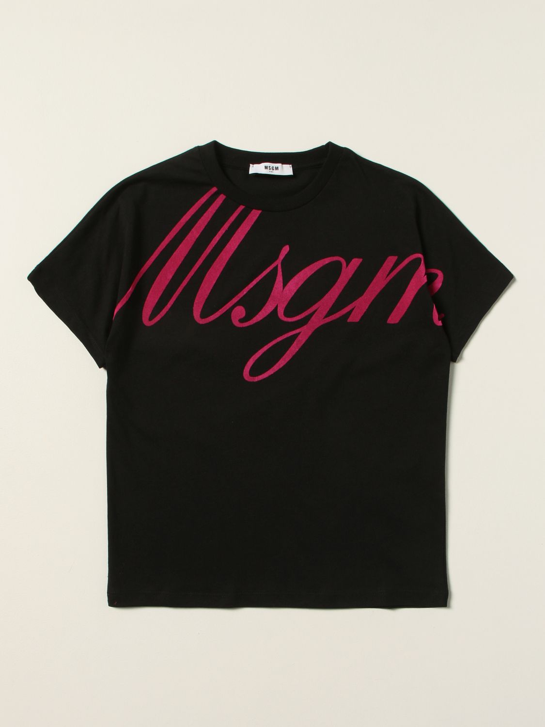 MSGM KIDS: t-shirt for girls - Black | Msgm Kids t-shirt MS027768 ...