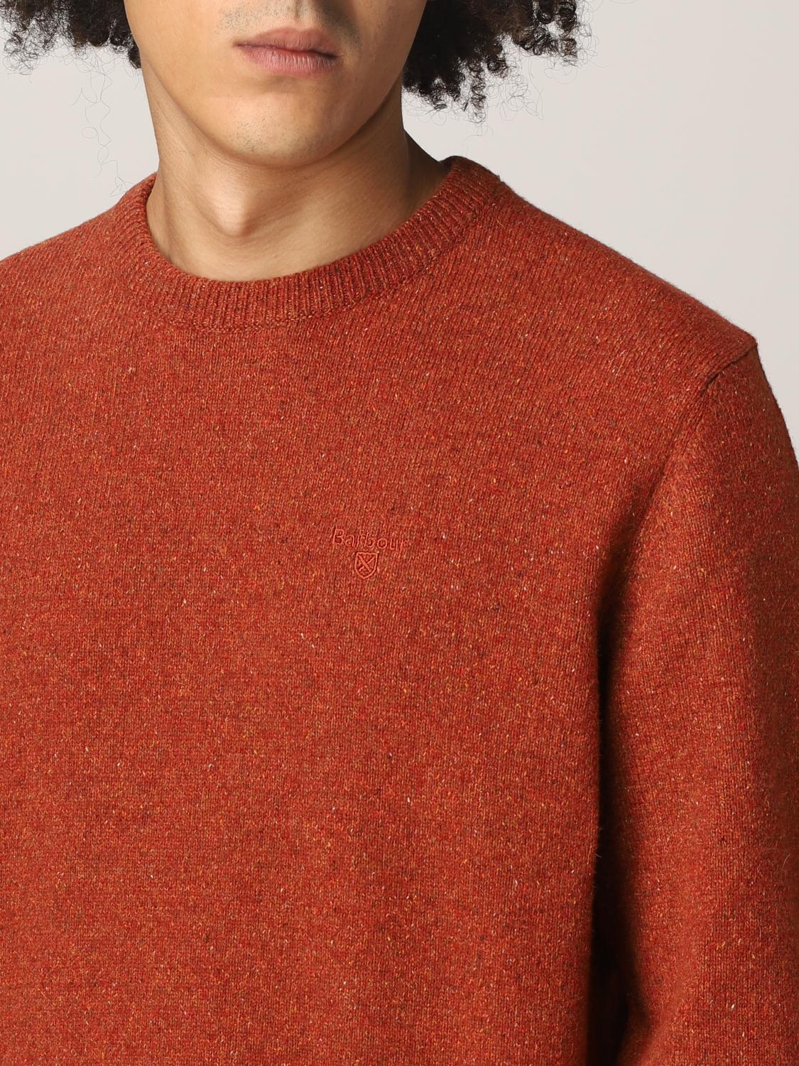 barbour jumper red