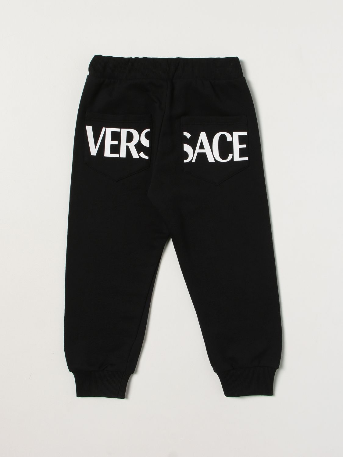 Pantalone Young Versace: Pantalone jogging Versace Young con greca nero 2