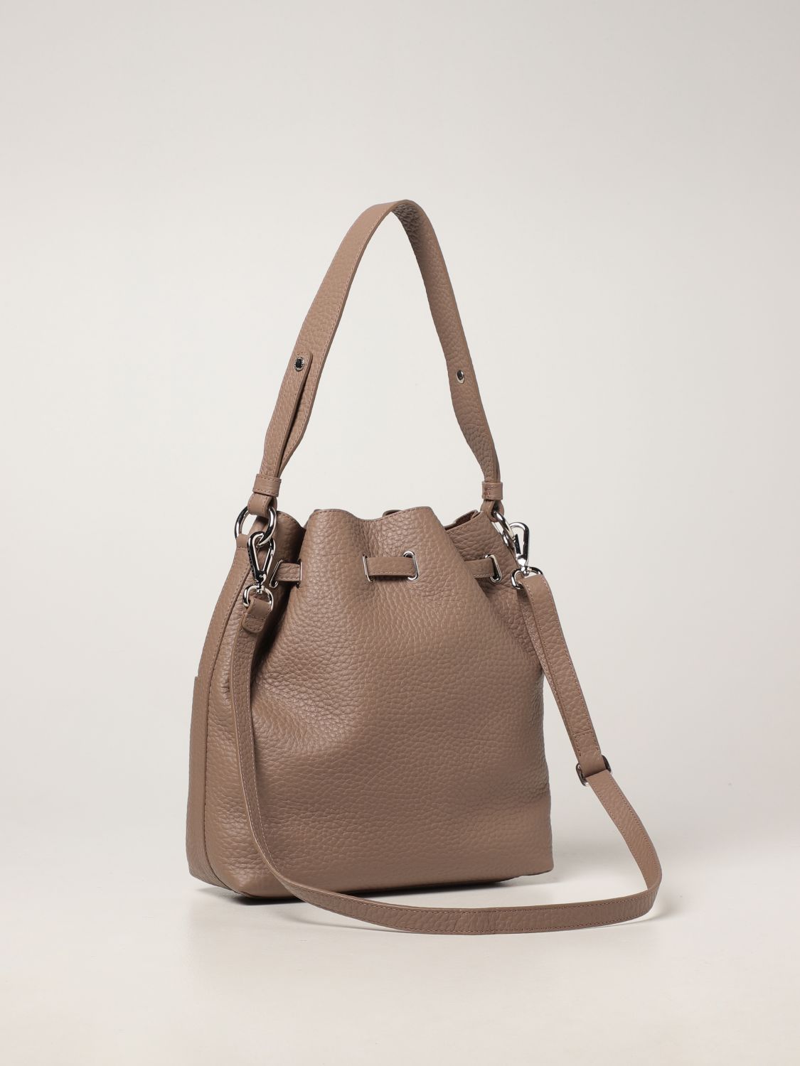 Handbag Orciani: Tessa Orciani bag in textured leather dove grey 2