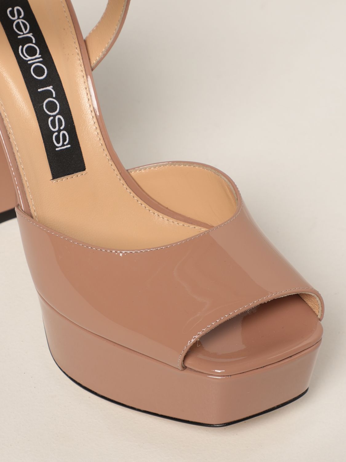 Heeled sandals Sergio Rossi: Sergio Rossi patent leather sandal blush pink 4