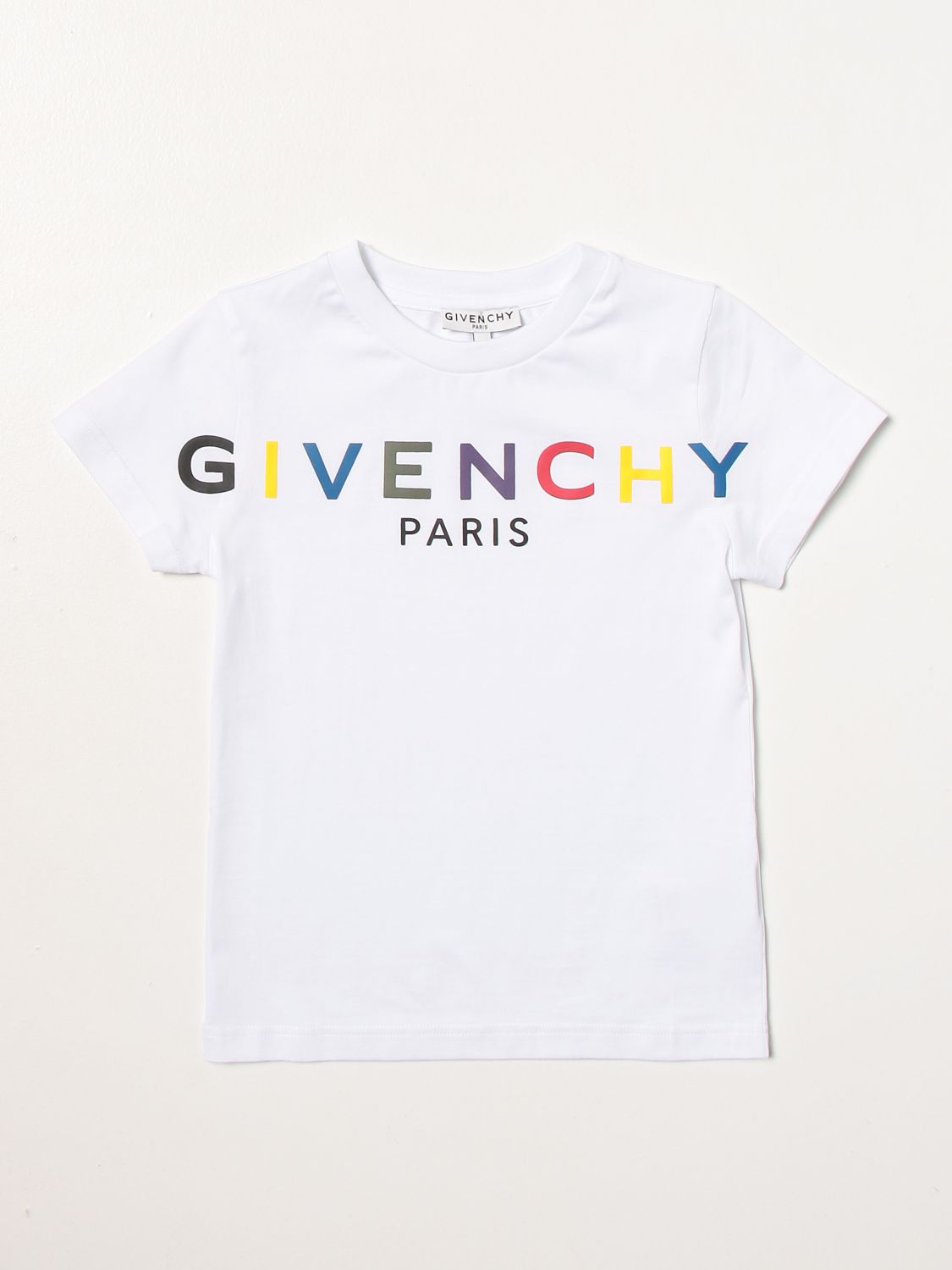 GIVENCHY: Tシャツ 男の子 - ホワイト | Tシャツ Givenchy H25286 GIGLIO.COM