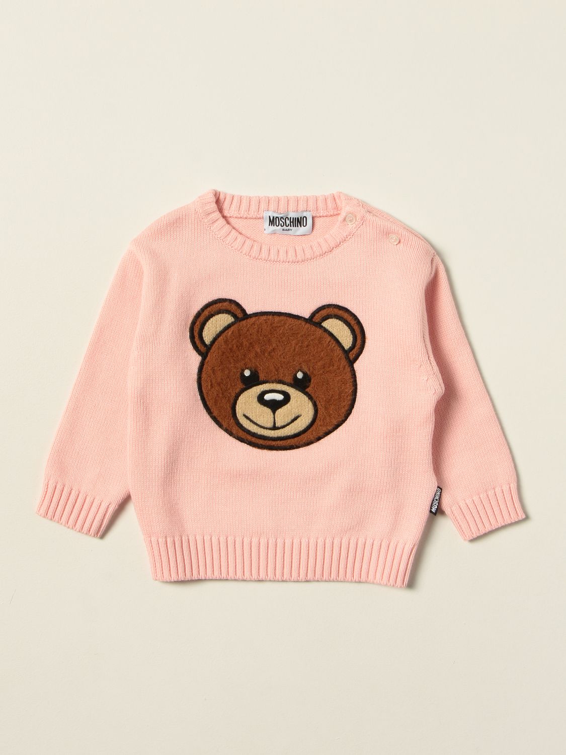 Sweater Moschino Baby: Moschino Baby sweater in cotton blend pink 1