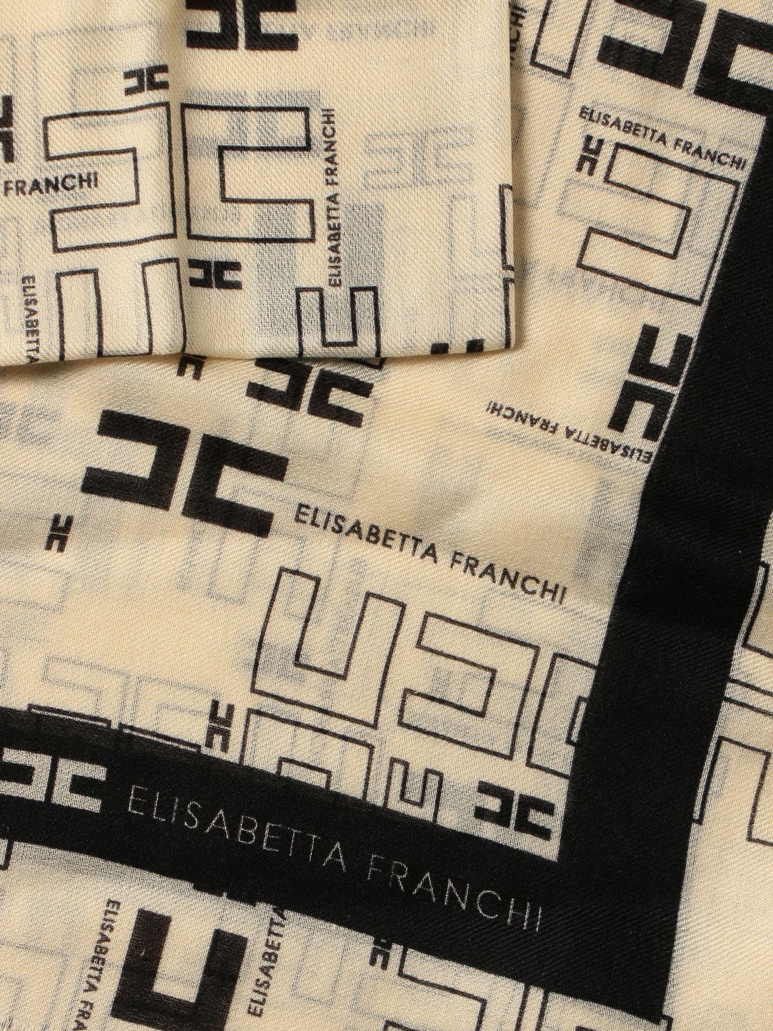 Scarf Elisabetta Franchi: Elisabetta Franchi scarf in silk blend butter 3
