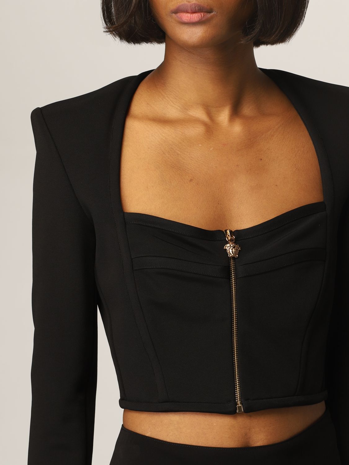 Top Versace: Veste femme Versace noir 5