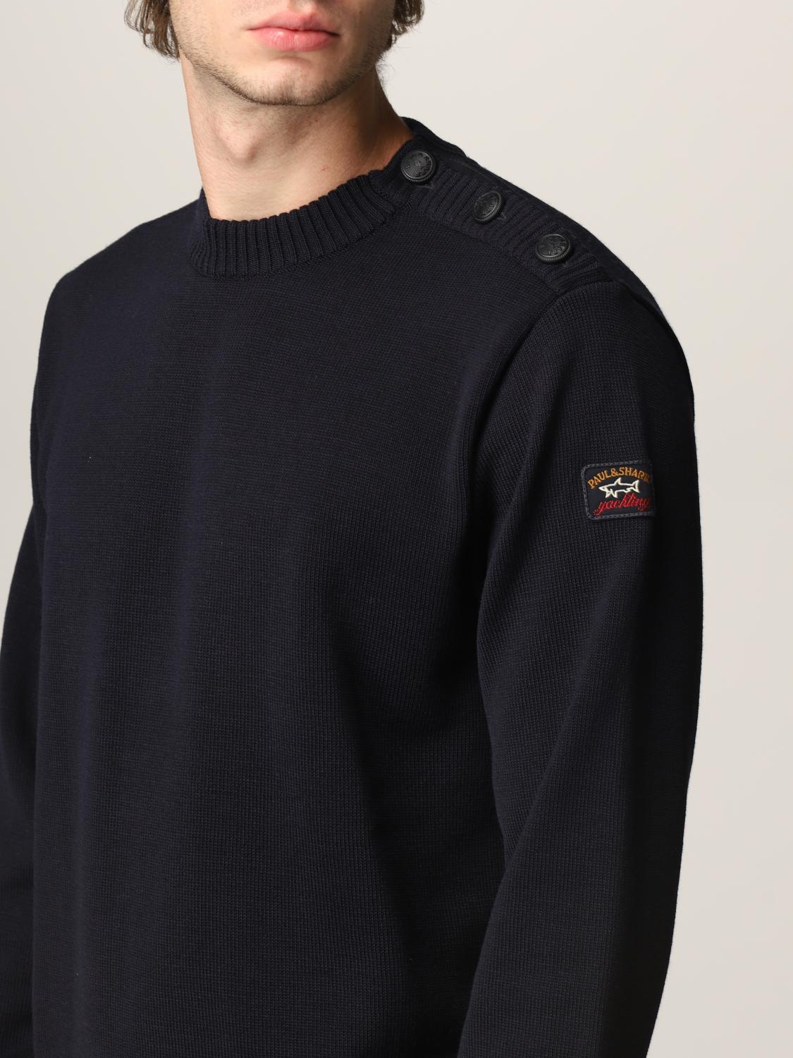 paul and shark shoulder button jumper