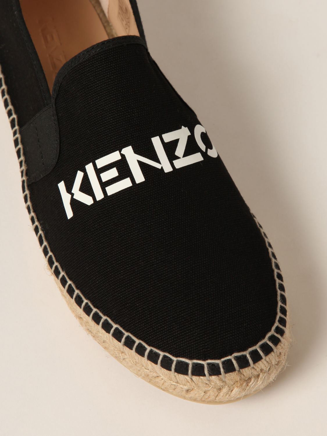 KENZO: espadrilles in canvas logo | Kenzo Men Black | Espadrilles Kenzo FB65ES186F71
