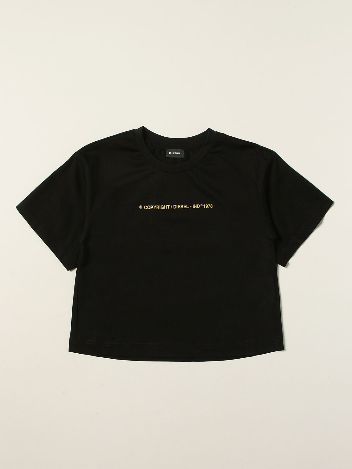 T-shirt Diesel: Diesel cotton T-shirt with Copyright writing black 1