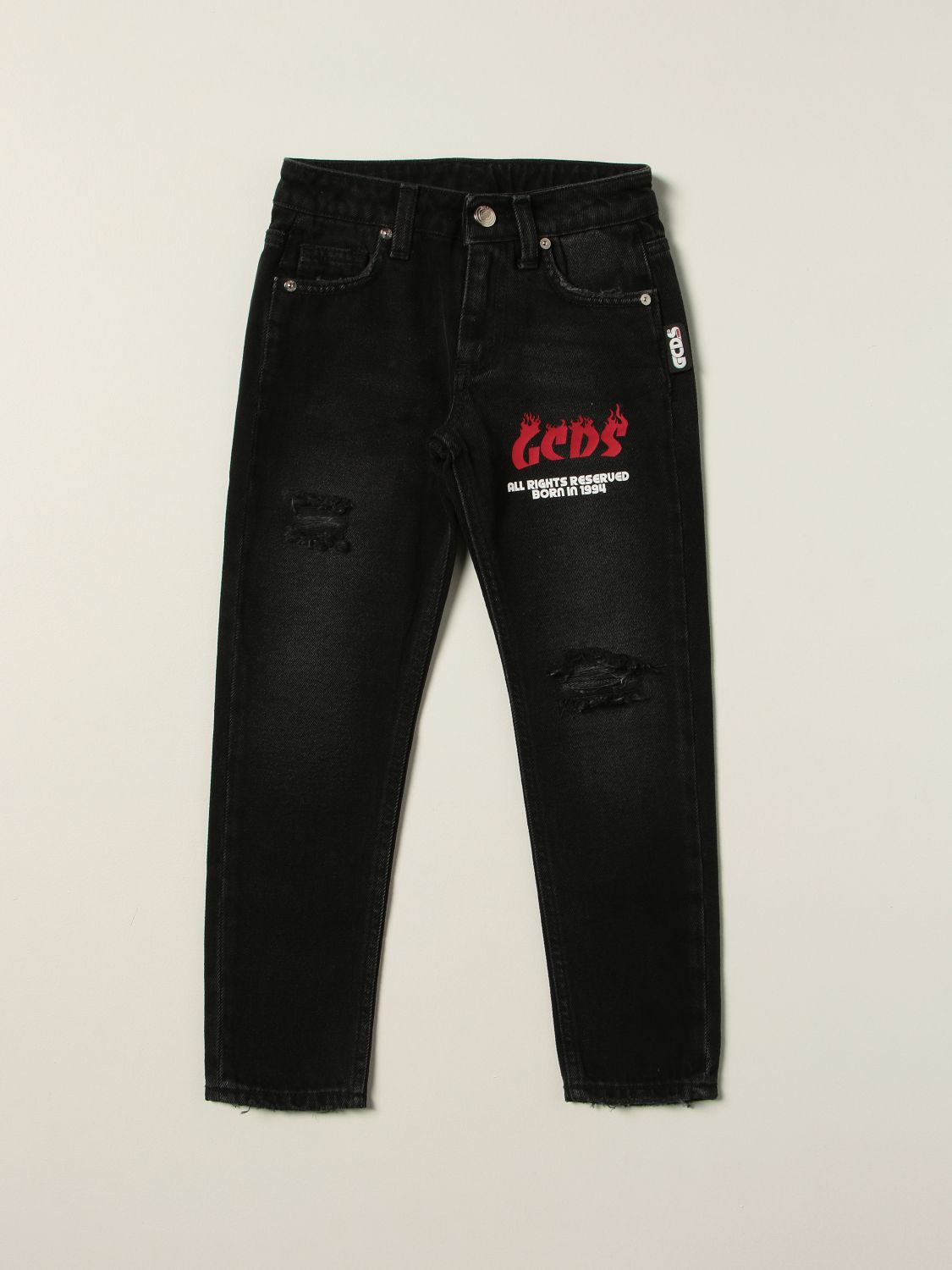 Jeans Gcds: Gcds 5-pocket jeans in denim denim 1