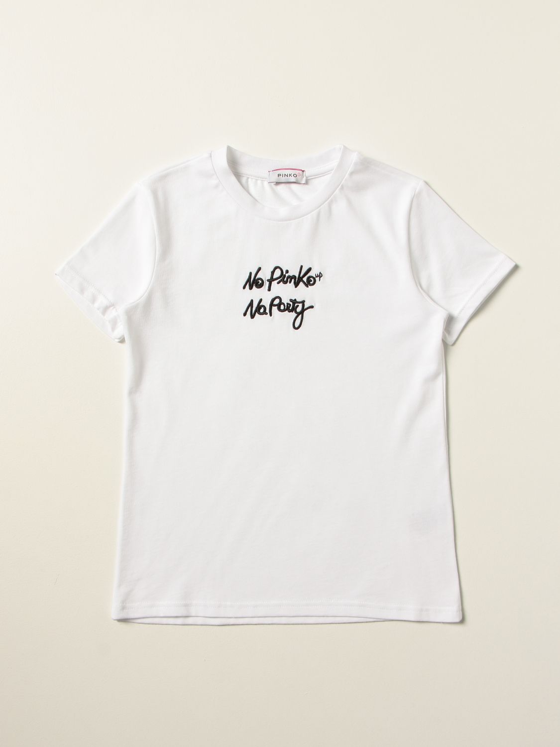 T-shirt Pinko: T-shirt Pinko in cotone con logo bianco 1