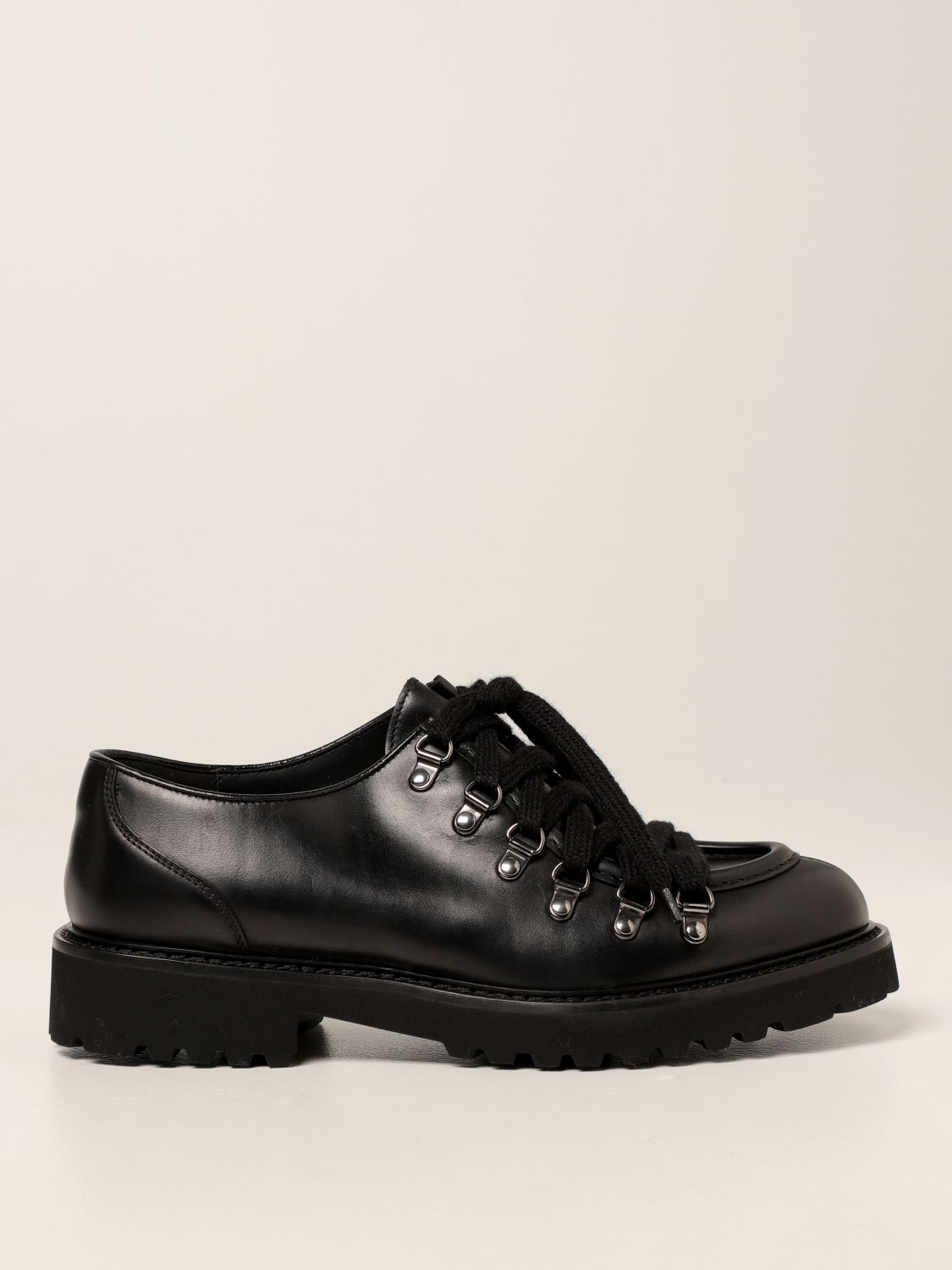 DOUCAL'S: Crimp leather shoe | Brogue Doucal's Men Black | Shoes Doucal's DU2736PHILUF087 GIGLIO.COM