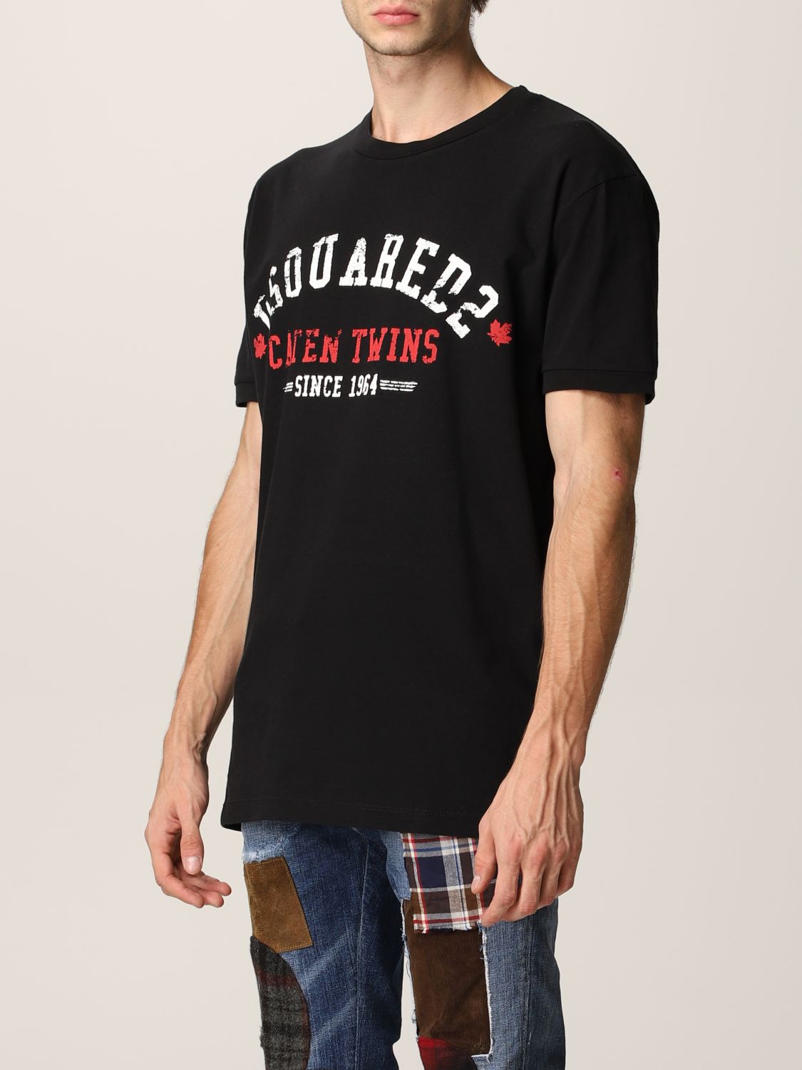 DSQUARED2: cotton T-shirt with logo | T-Shirt Dsquared2 Men Black 