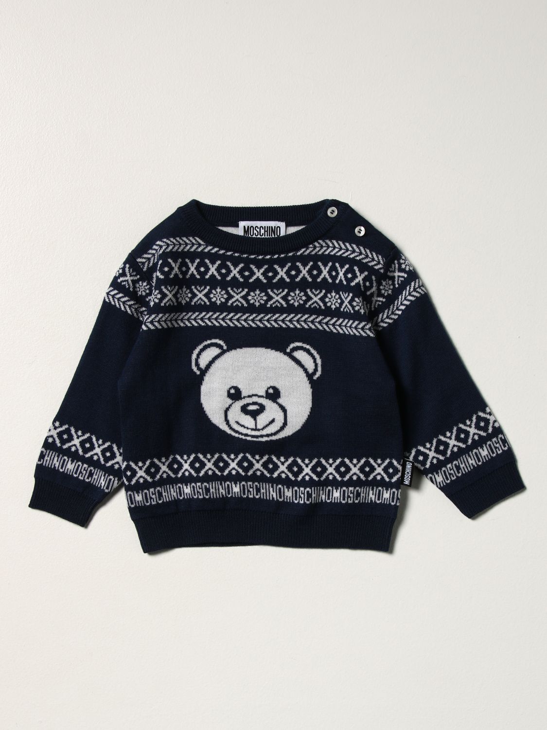 Sweater Moschino Baby: Moschino Baby sweater with teddy navy 1