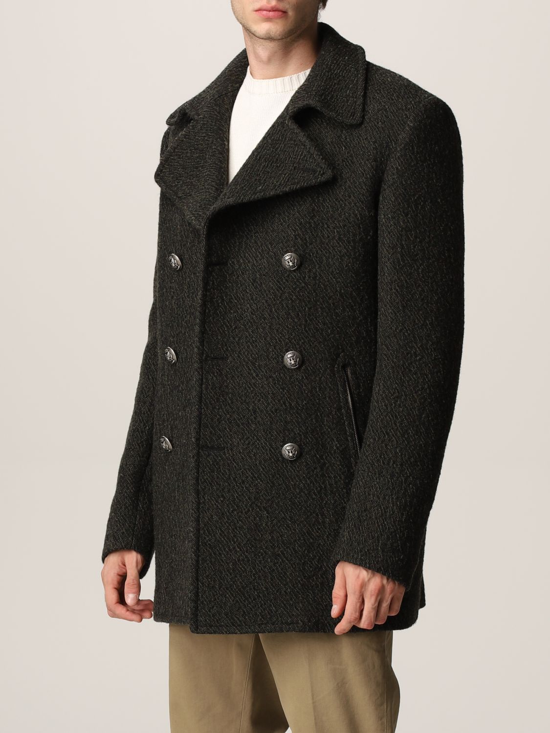 CLAUDIO TONELLO: coat for man - Green | Claudio Tonello coat ...