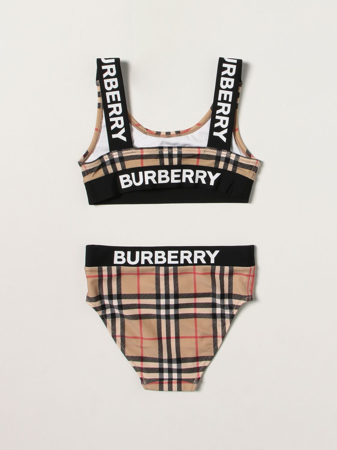 Swimsuit Burberry: Burberry check bikini swimsuit beige 2