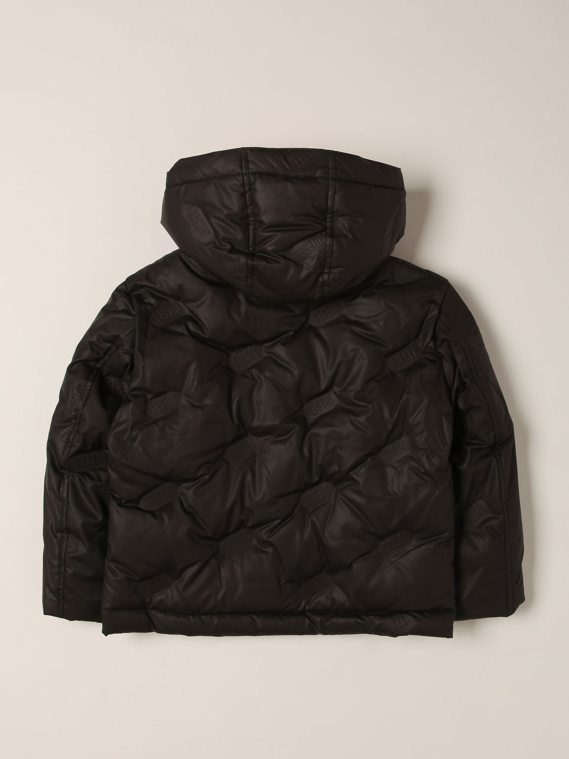 Jacket Diesel: Diesel hooded down jacket black 2