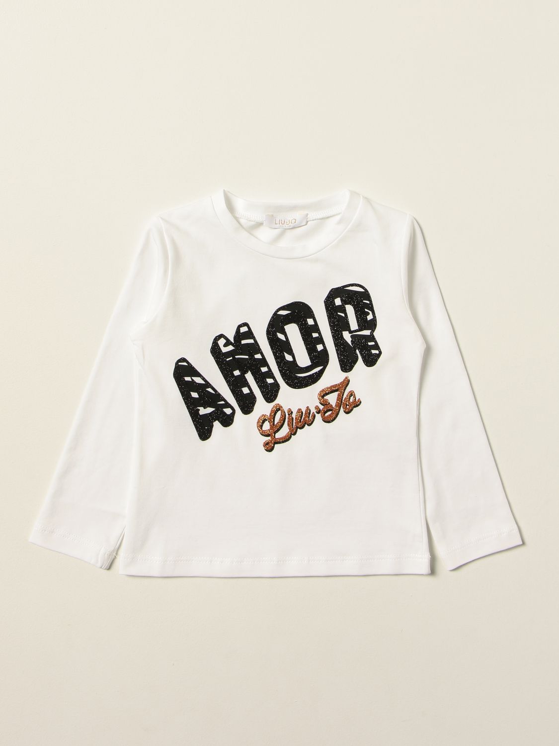 T-shirt Liu Jo: T-shirt Liu Jo in cotone con stampa Amor bianco 1
