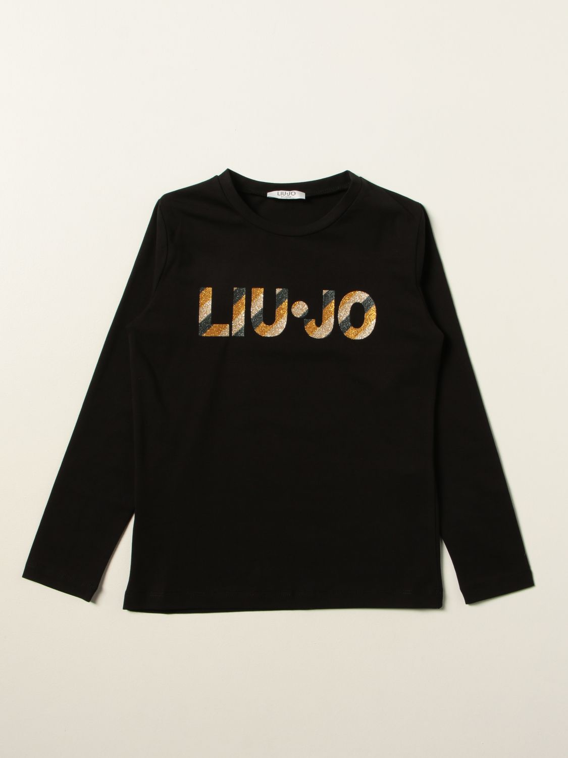 T-shirt Liu Jo: T-shirt Liu Jo con logo glitter nero 1