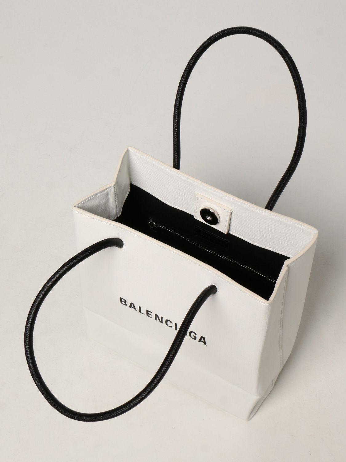 Balenciaga Ladies White Leather XXS Shopping North South Tote Bag 597858  0AI2N 9000 2004002728069 - Handbags - Jomashop