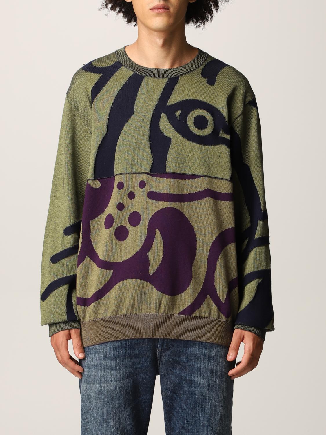 KENZO: Sudadera hombre - Kaki | Sudadera Kenzo FB65PU6403TC GIGLIO.COM