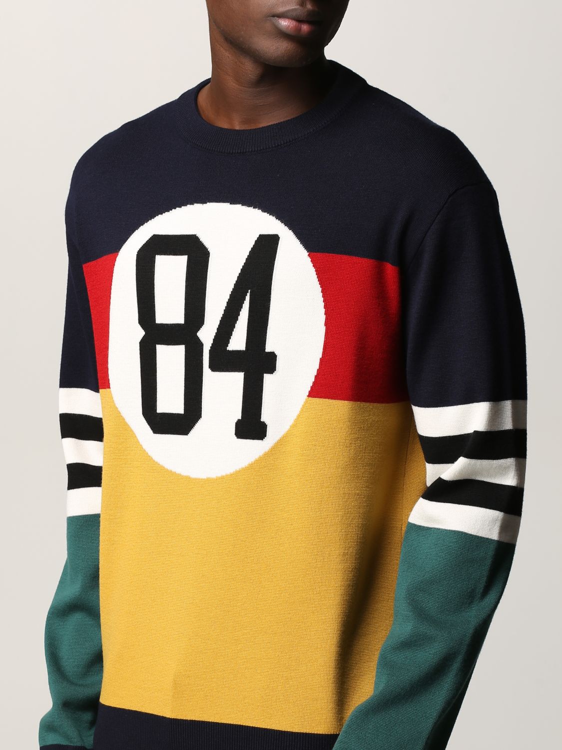 Dolce & Gabbana color block crewneck sweater