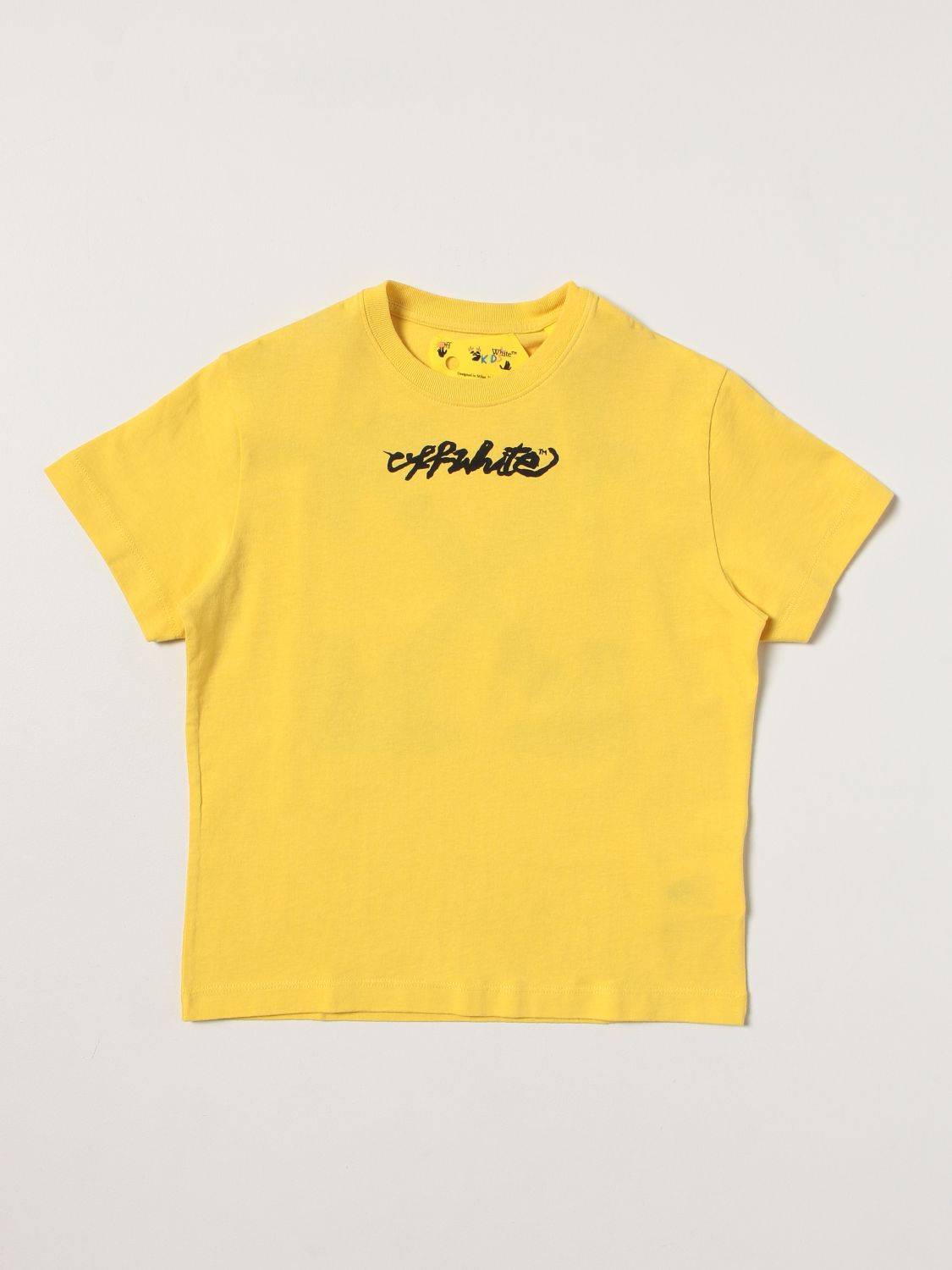 OFF-WHITE: t-shirt for girl - Yellow | Off-White t-shirt ...