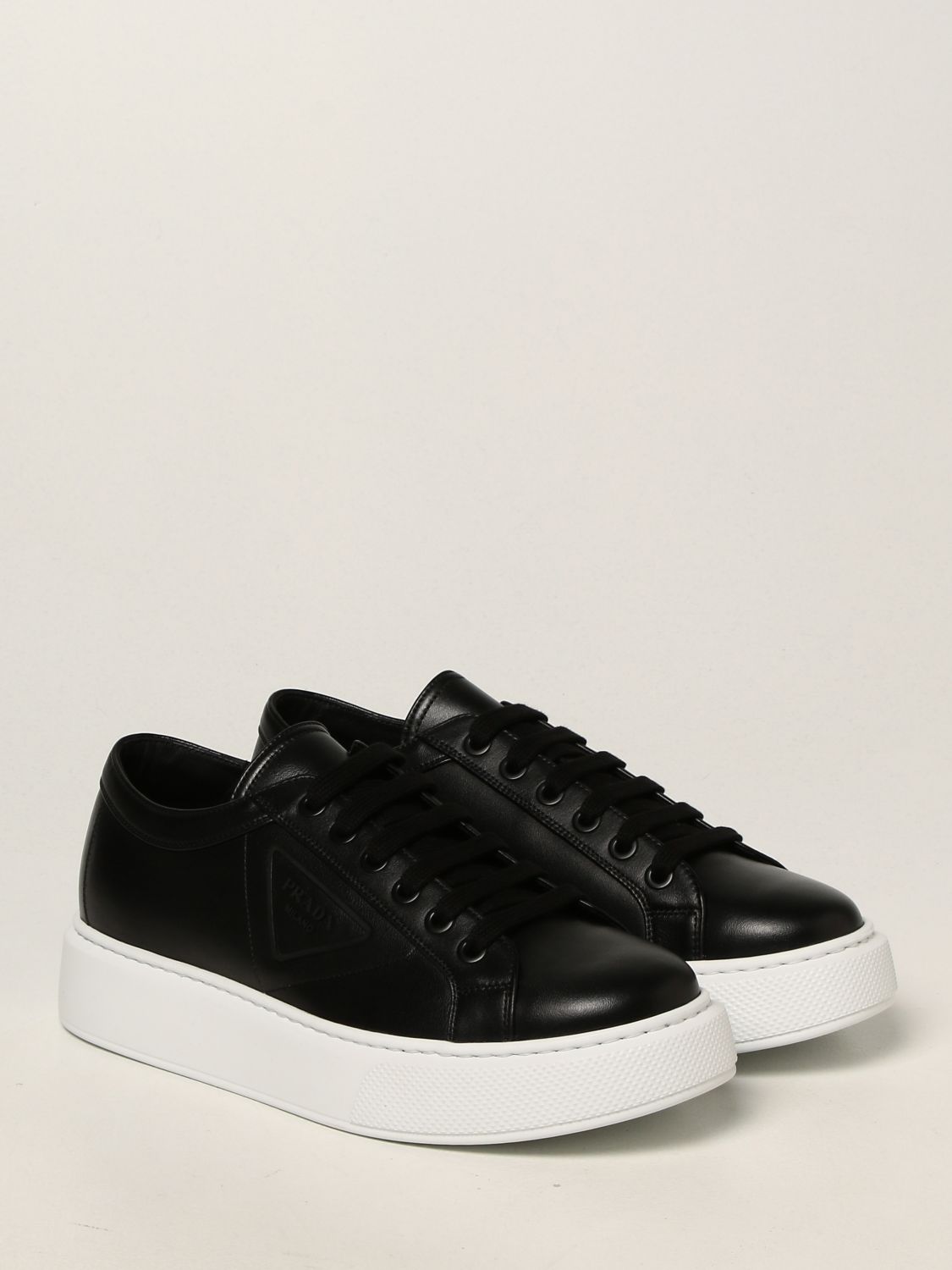 Sneakers Prada: Prada leather sneakers black 2