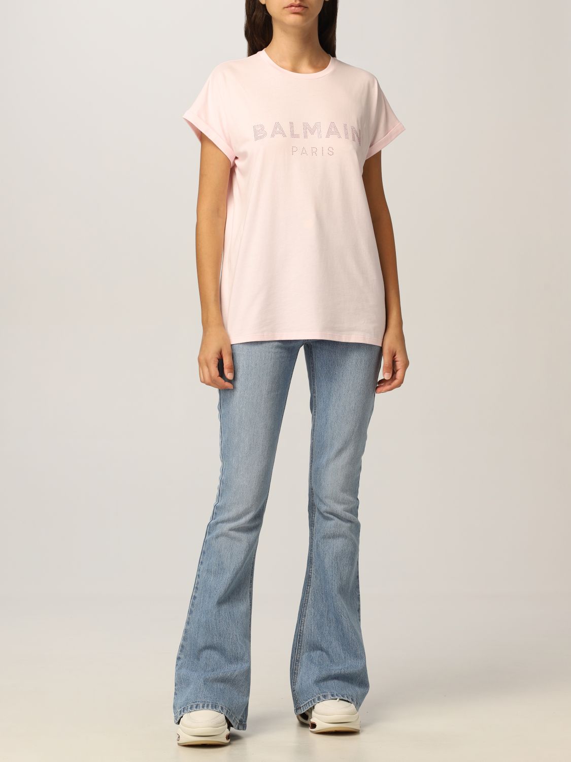 Camiseta Balmain: Camiseta mujer Balmain rosa 2