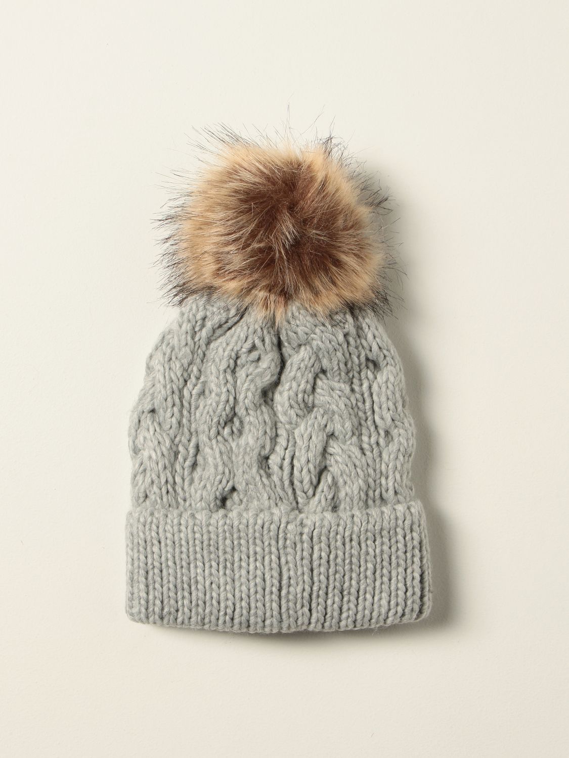 Hat Barbour: Braided Barbour beanie hat grey 2