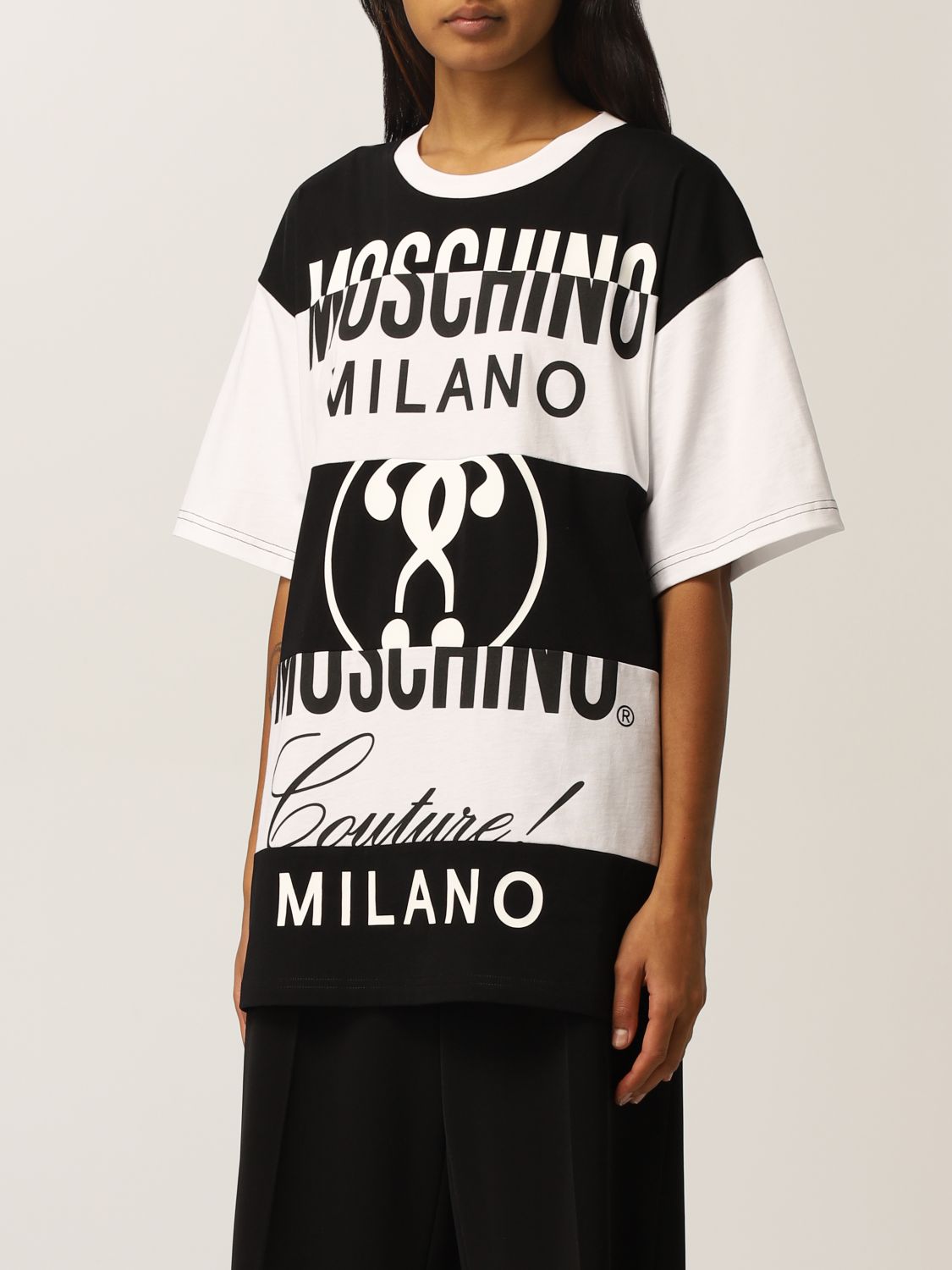 marzo Desde Municipios MOSCHINO COUTURE: Camiseta para mujer, Blanco | Camiseta Moschino Couture  07015540 en línea en GIGLIO.COM